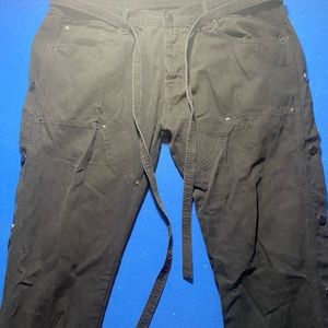 MNMI size 36 black jeans with snaps on leg